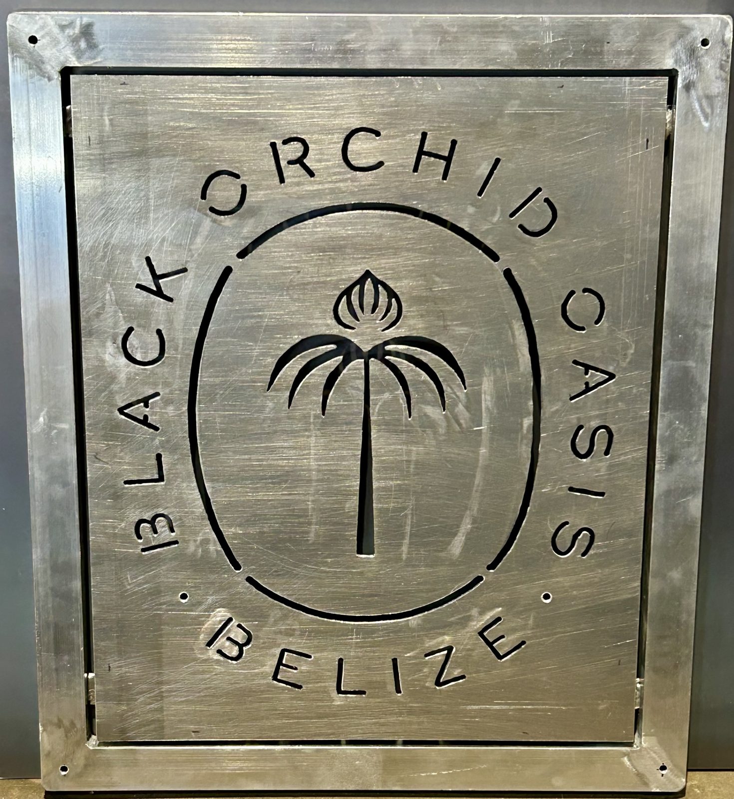 The Black Orchid Oasis seal, custom-built in America and hand-carried to Belize